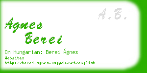 agnes berei business card